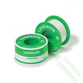 ESPARADRAPO HIPOALERGICO LEUKOSILK 5 X 2,5 CM 12 UDS