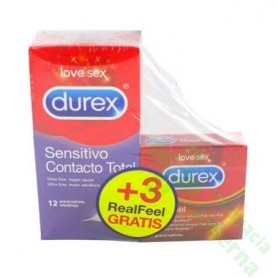 DUREX SENSITIVO CONTACTO TOTAL+ DUREX REAL FEEL